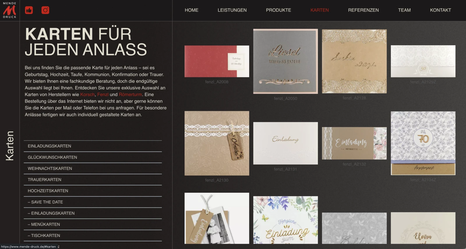 Karten – Screenshot